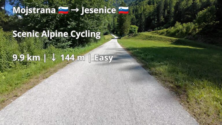 Mojstrana to Jesenice scenic Alpine cycling route in Slovenia