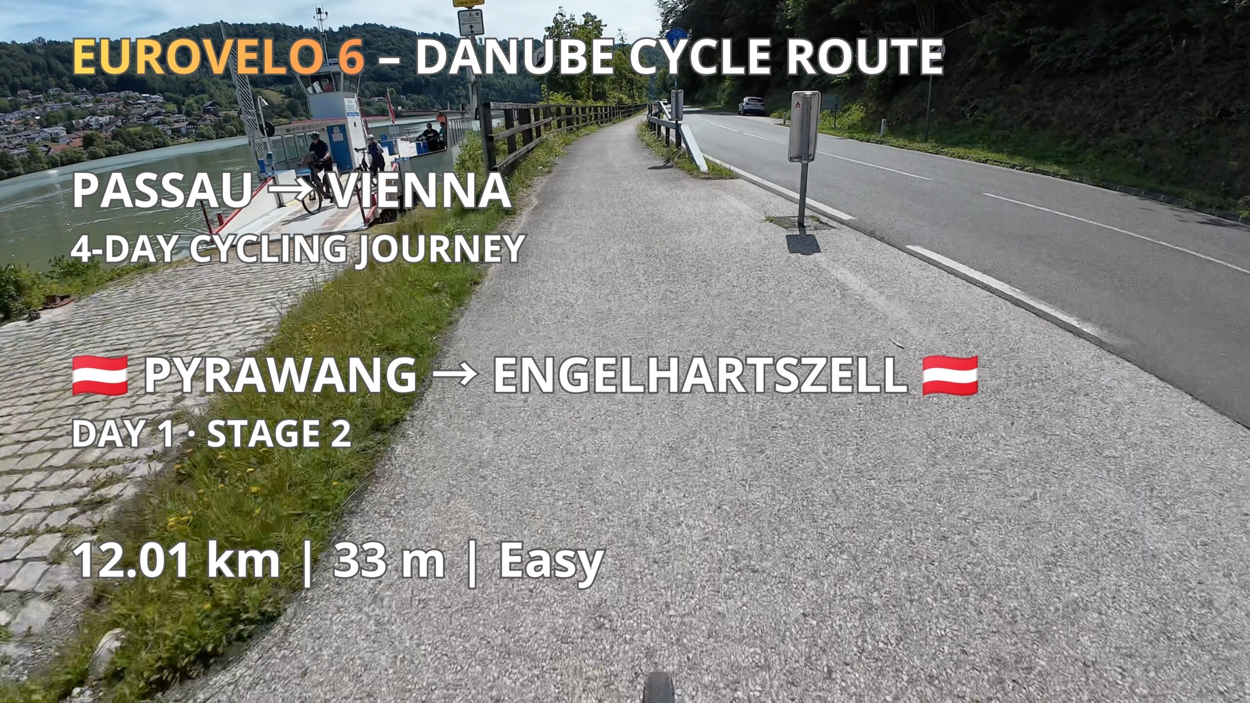 EuroVelo 6 Danube Cycle Route, Pyrawang to Engelhartszell, Day 1 Stage 2