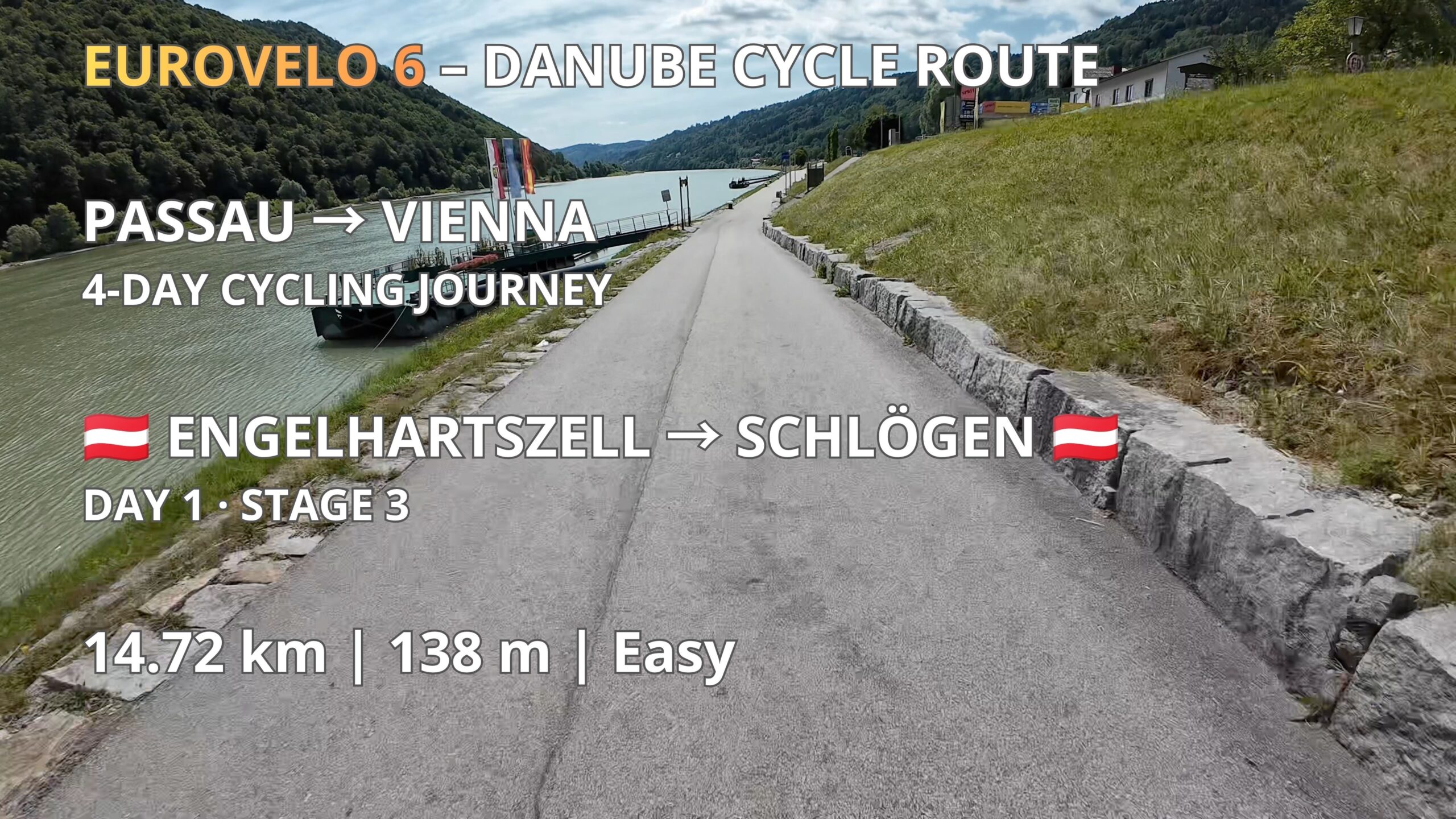 Engelhartszell 🇦🇹 → Schlögen 🇦🇹 | EuroVelo 6 – Scenic Danube Cycling Route | GPX Download