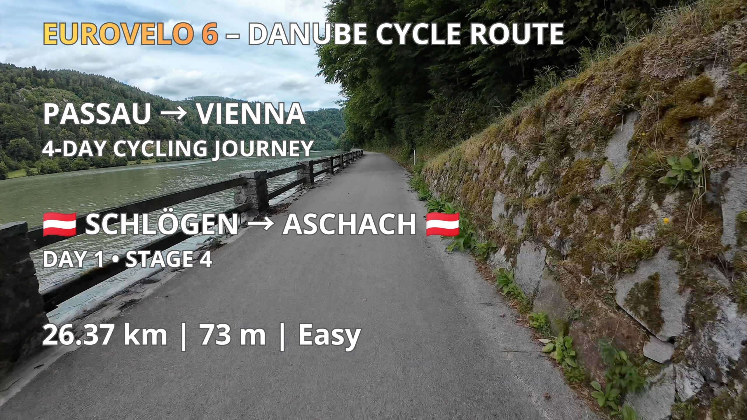 Schlogen 🇦🇹 → Aschach 🇦🇹 | EuroVelo 6 – Danube Cycle Route | GPX Download