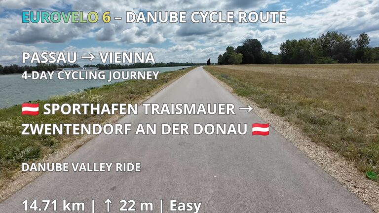 Cycling route from Sporthafen Traismauer to Zwentendorf an der Donau on EuroVelo 6 in Austria